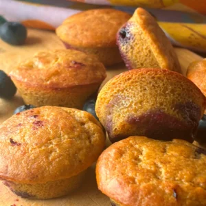 Mini muffins de arándanos saludables Chechi Bites